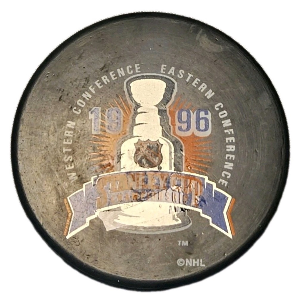 1996 Stanley Cup Puck InGlasco Official NHL Colorado Avalanche Florida Panthers